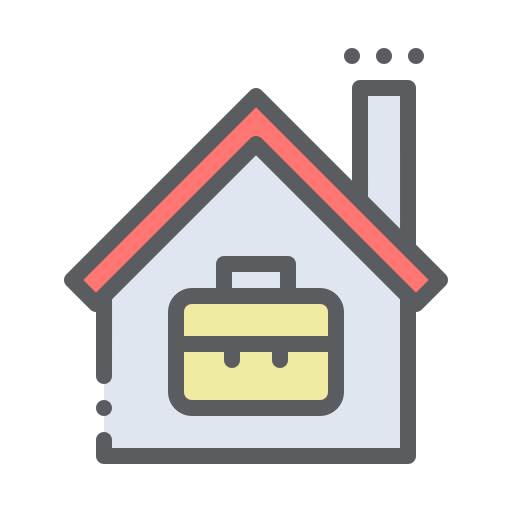 Coronavirus, covid19, home, self isolation, wfh, work icon